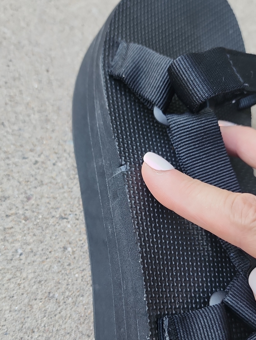 Teva Black Platform Strappy Sandals - Picture 12 of 16